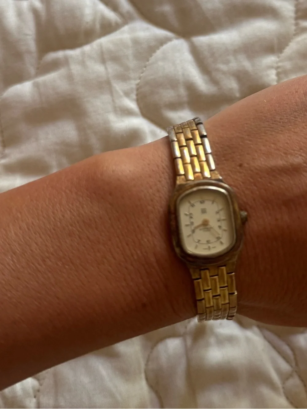Givenchy Gold and White Women's Bracelet Watch. “Vintage Givenchy watch”